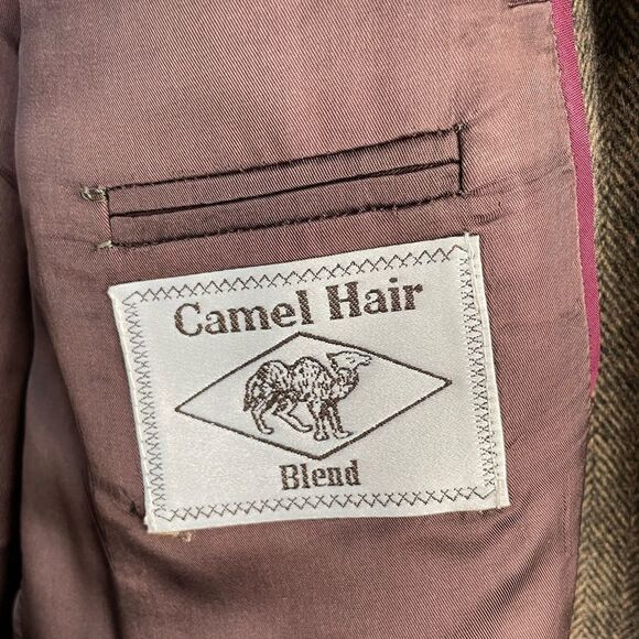 Ron Chereskin Camel Hair Blend Tweed Blazer Size 46R EUC - Picture 7 of 7